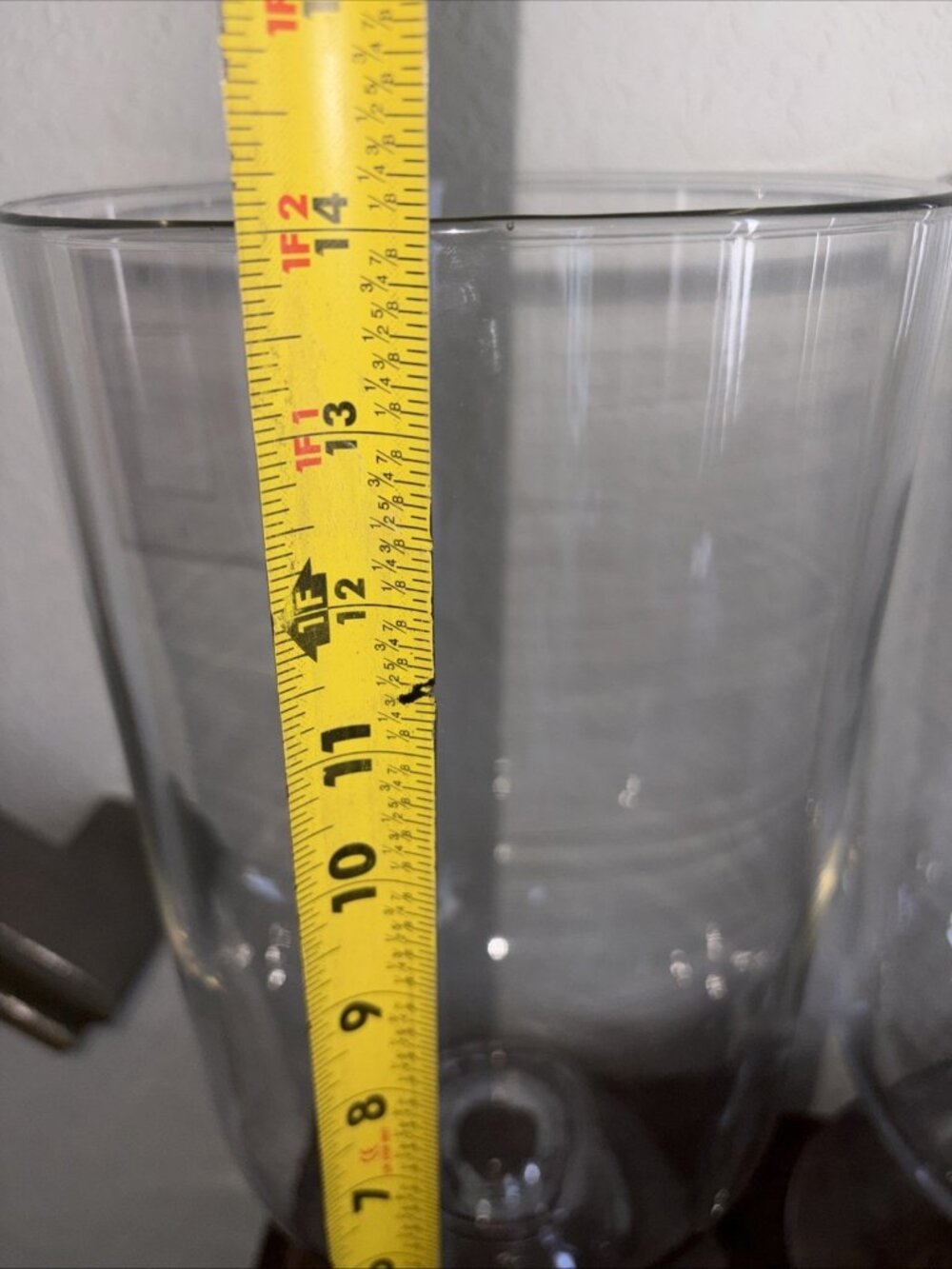 Set Of 2 Crate & Barrell Glass Hurricane Holiday Vases Or Candle Holders 14”T - Picture 3 of 8